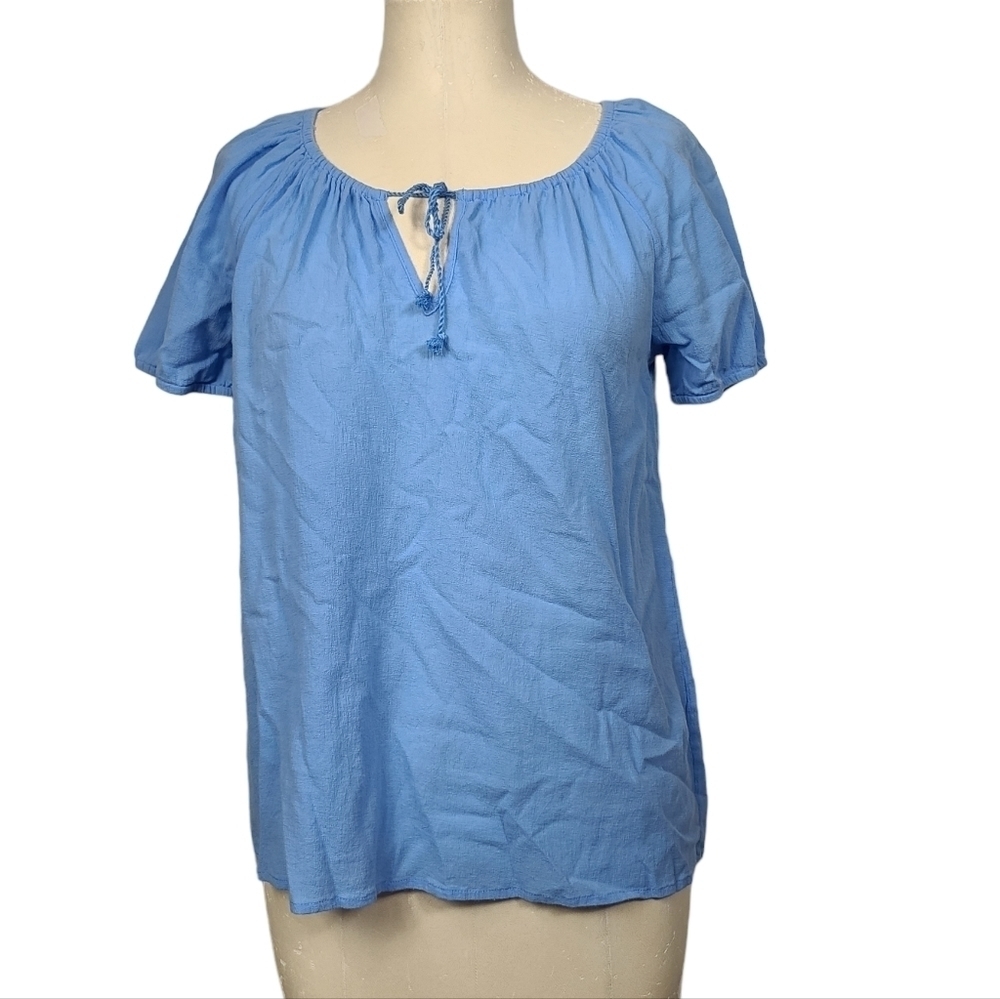Joie Modele Blue Short Sleeve Blouse S